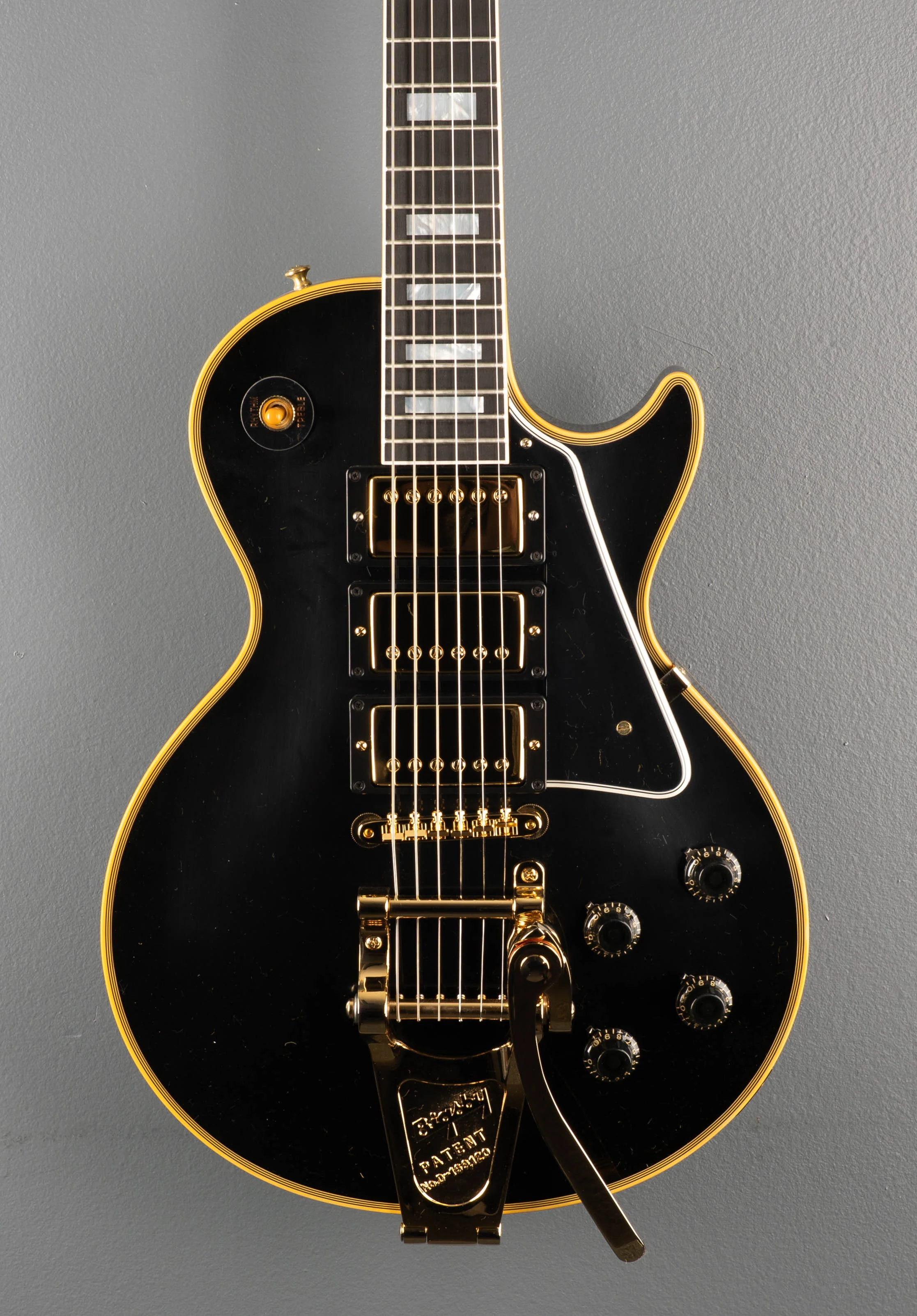 1957 Les Paul Custom Reissue - VOS Ebony 3 Pickup w/Bigsby - Image 2