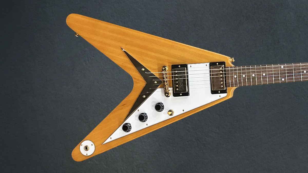 1958 Korina Flying V (White Pickguard) - Aged Natural