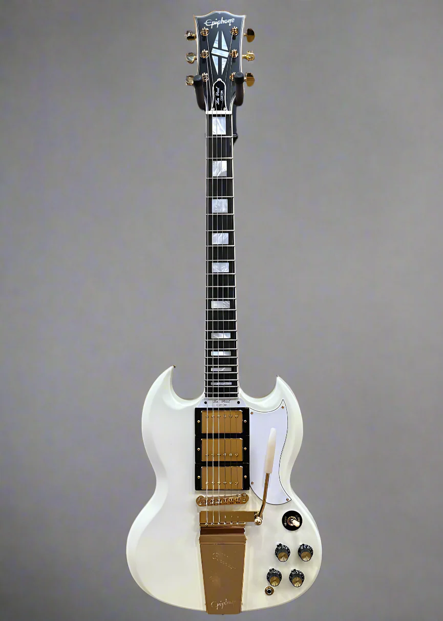 1963 Les Paul SG Custom w/Maestro Vibrola - Classic White - Image 3