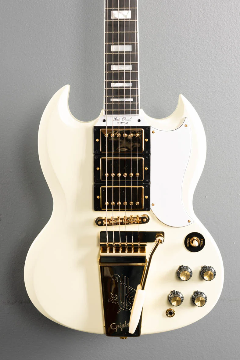 1963 Les Paul SG Custom w/Maestro Vibrola - Classic White - Image 2