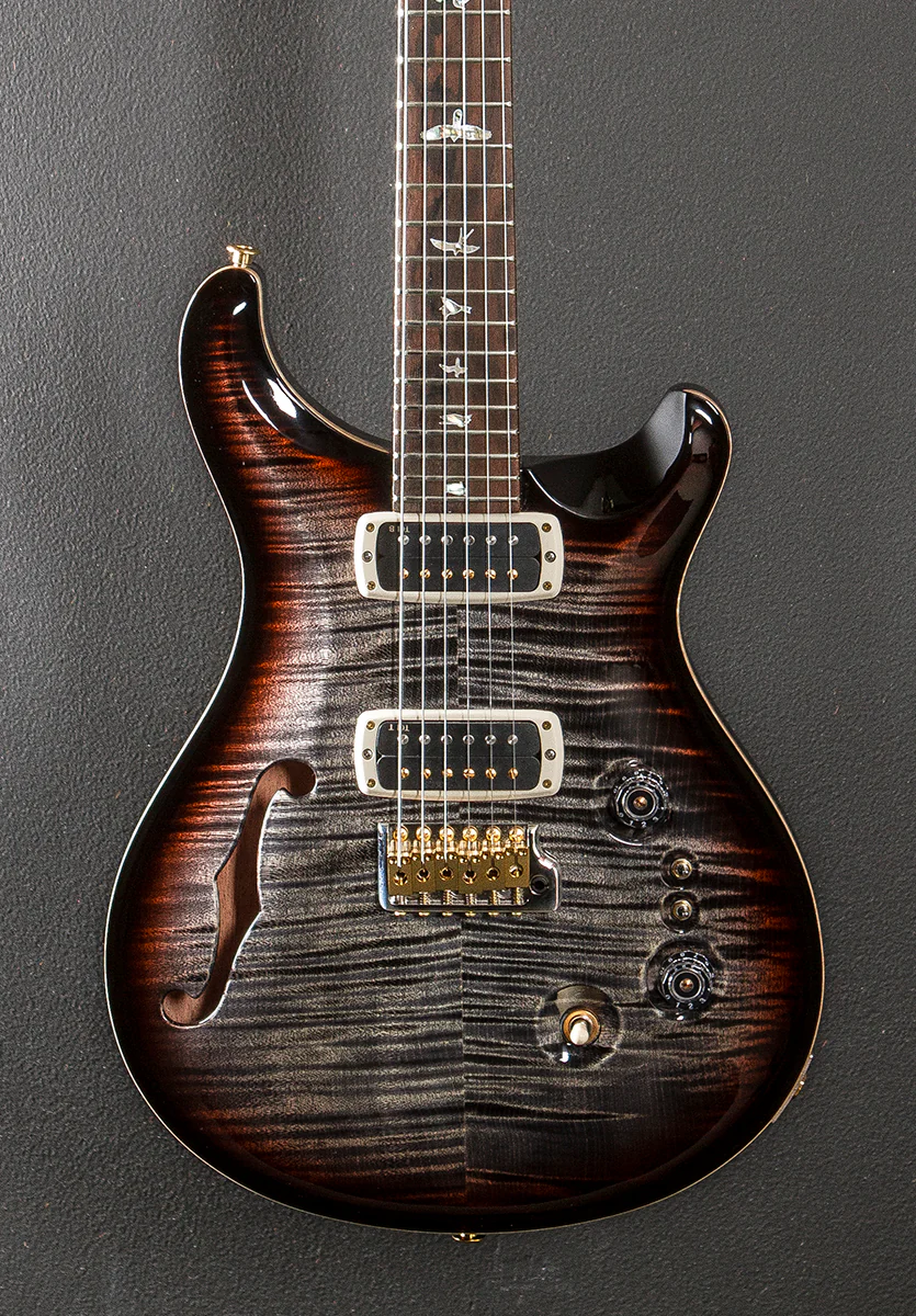 40th Anniversary Custom 24-08 Semi-Hollow Limited Edition - Charcoal Cherry Burst - Image 2