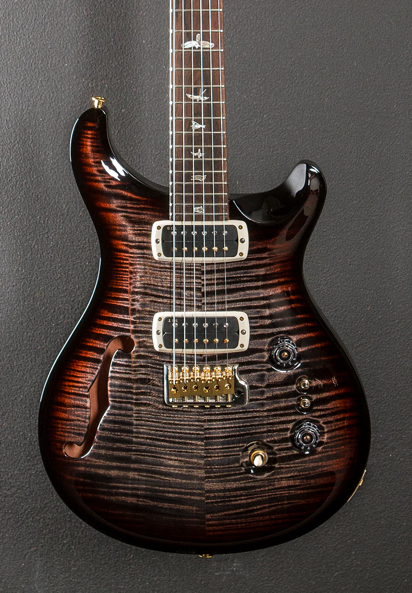 40th Anniversary Custom 24-08 Semi-Hollow Limited Edition - Charcoal Cherry Wraparound Burst - Image 2