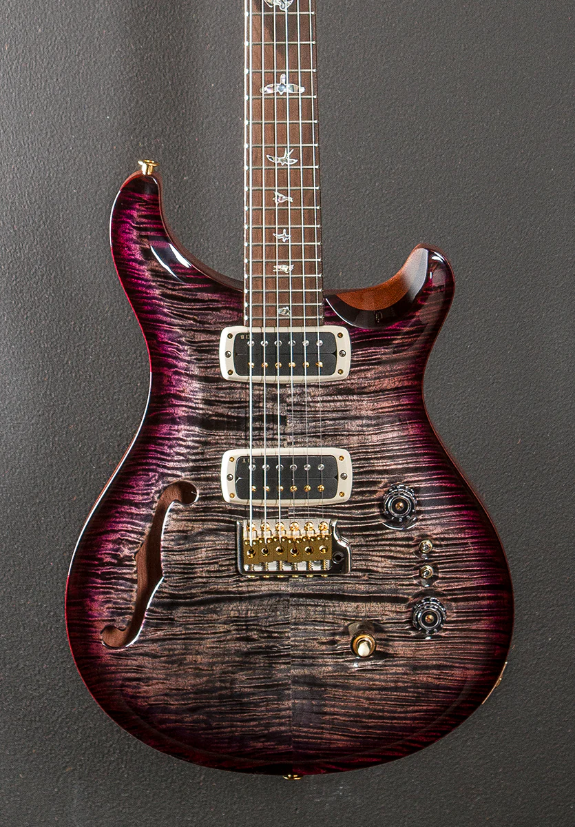 40th Anniversary Custom 24-08 Semi-Hollow Limited Edition - Charcoal Purple Burst - Image 2