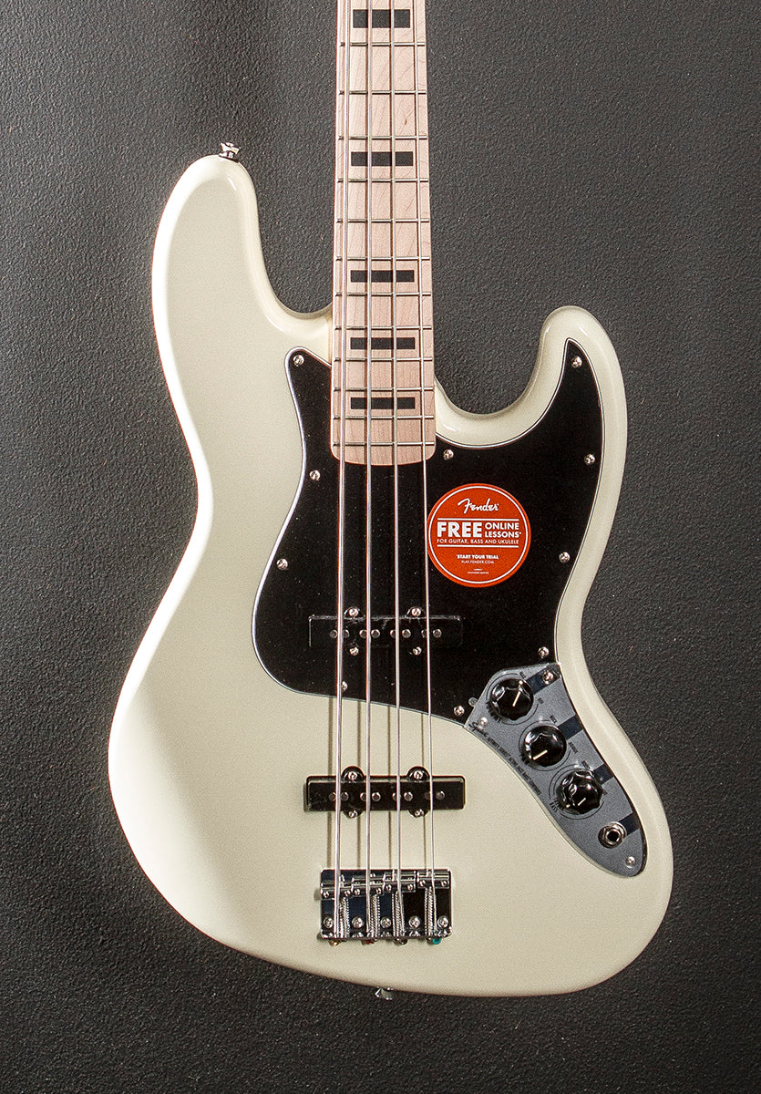 Affinity Series Active Jazz Bass - Olympic White w/Maple - Image 2