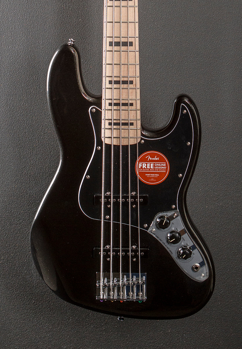 Affinity Series Active Jazz Bass V - Black Metallic w/Maple - Image 3