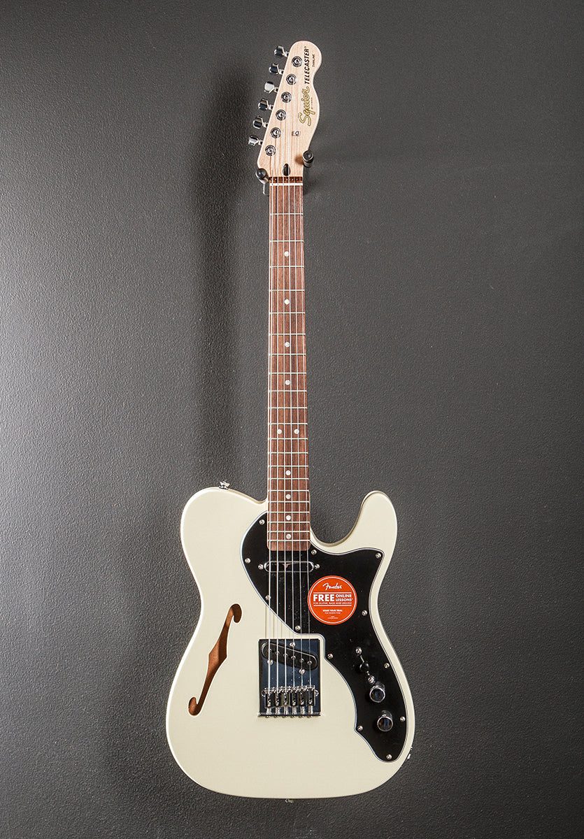 Affinity Series Telecaster Thinline - Olympic White w/Indian Laurel - Image 3