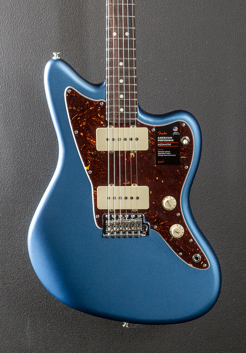 American Performer Jazzmaster - Satin Lake Placid Blue w/Rosewood - Image 2