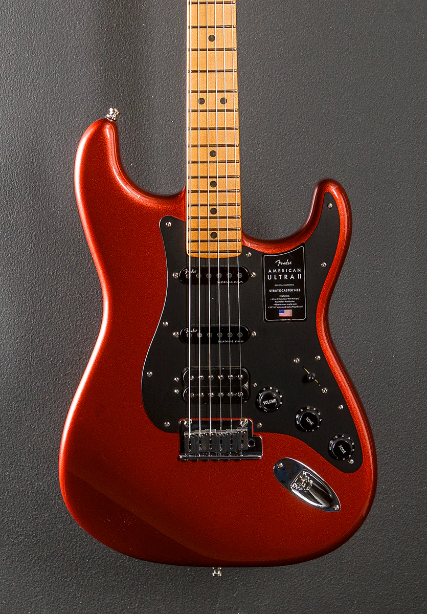 American Ultra II Stratocaster HSS - Sinister Red w/Maple - Image 2
