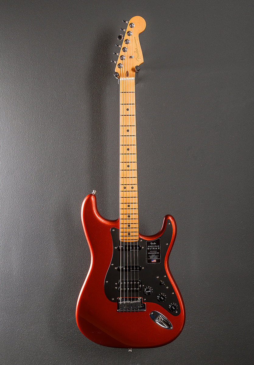 American Ultra II Stratocaster HSS - Sinister Red w/Maple - Image 3