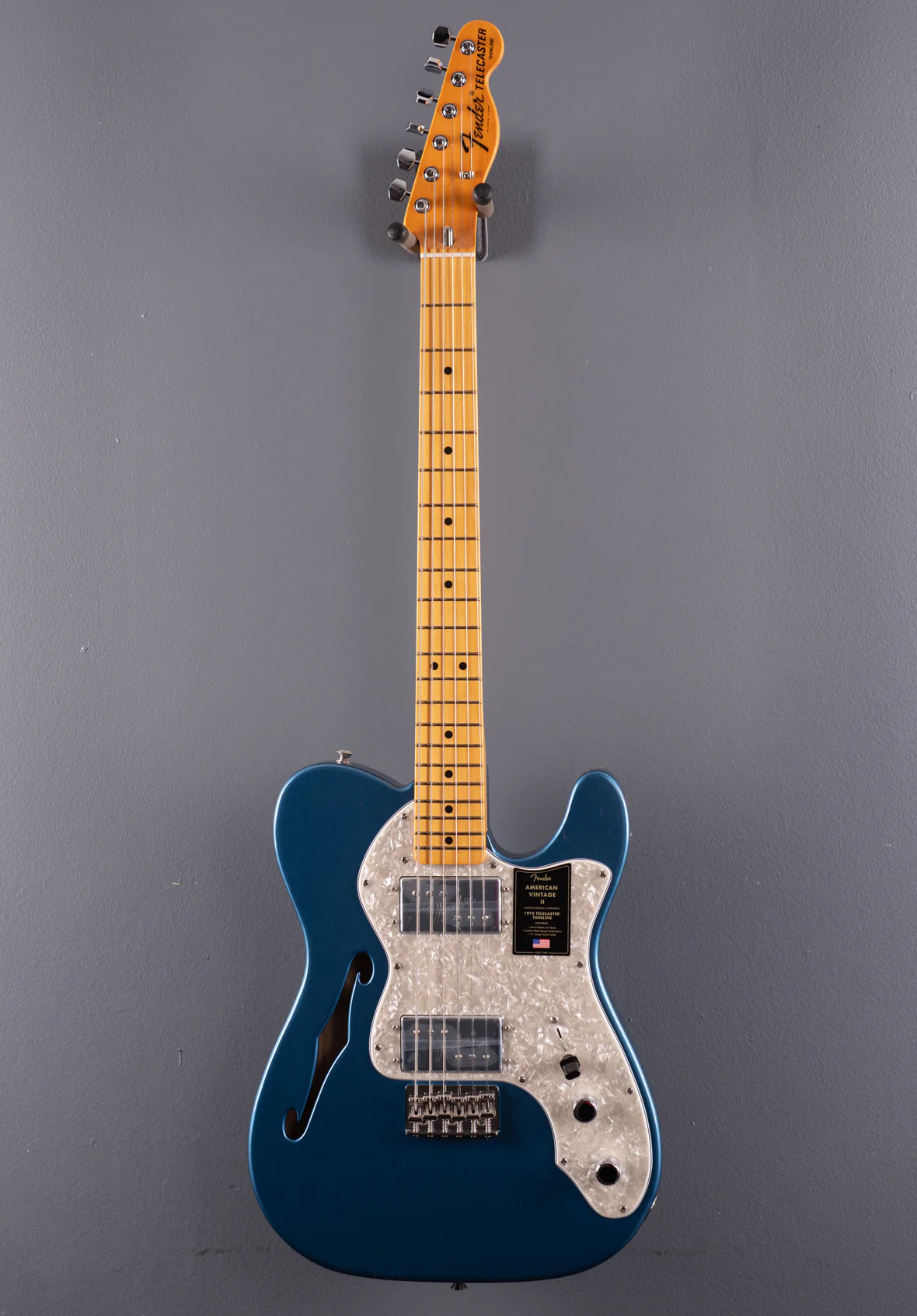 American Vintage II 1972 Telecaster Thinline - Lake Placid Blue - Image 2