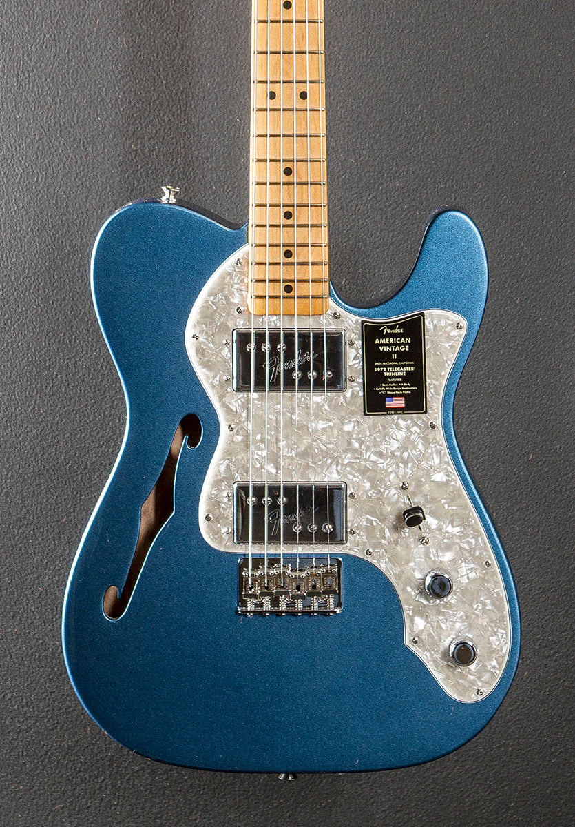 American Vintage II 1972 Telecaster Thinline - Lake Placid Blue - Image 2