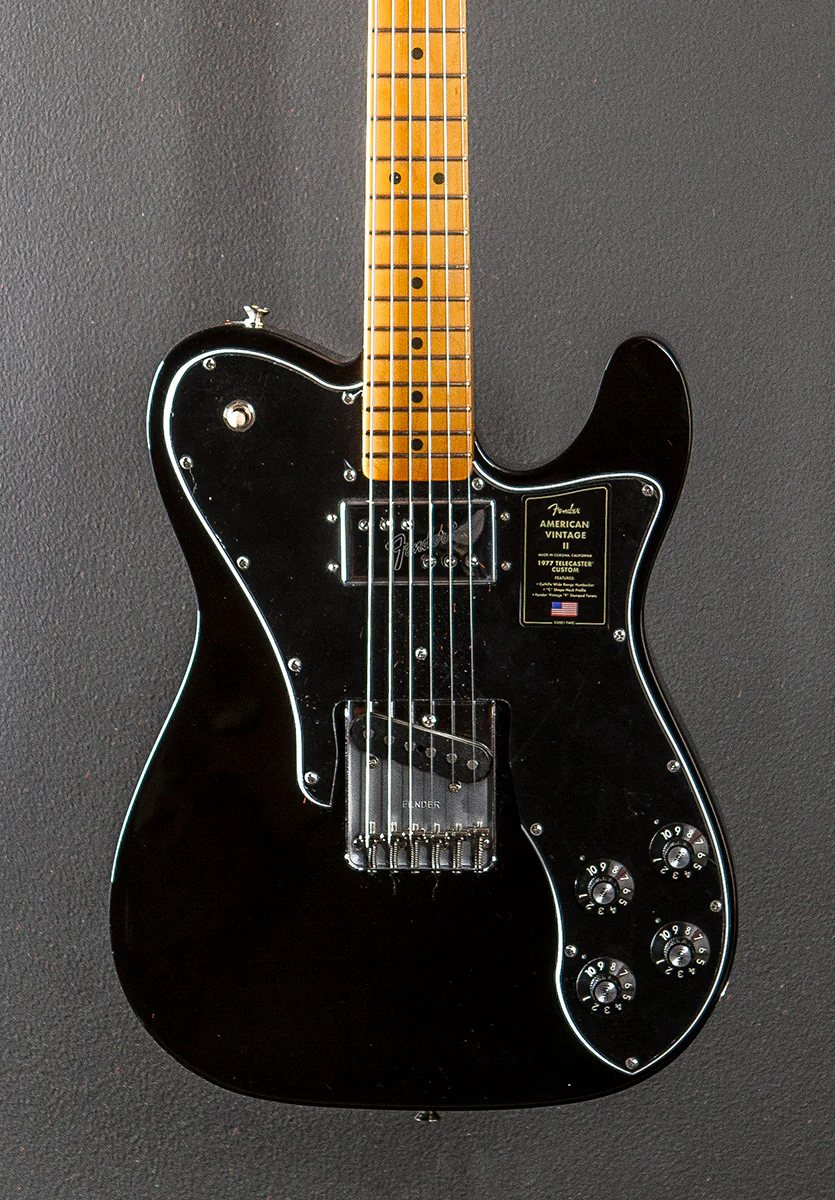 American Vintage II 1977 Telecaster Custom - Black w/Maple - Image 2