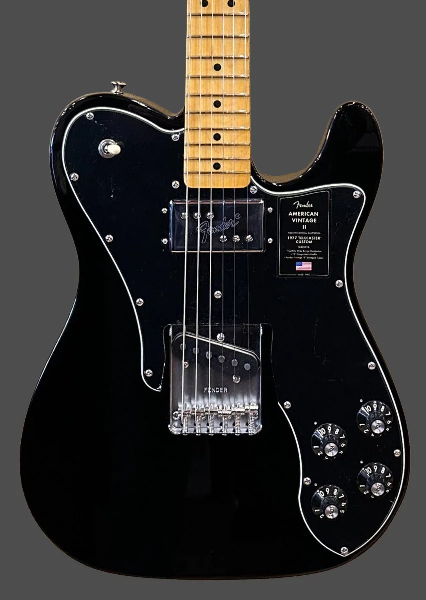 American Vintage II 1977 Telecaster Custom - Black w/Maple - Image 2