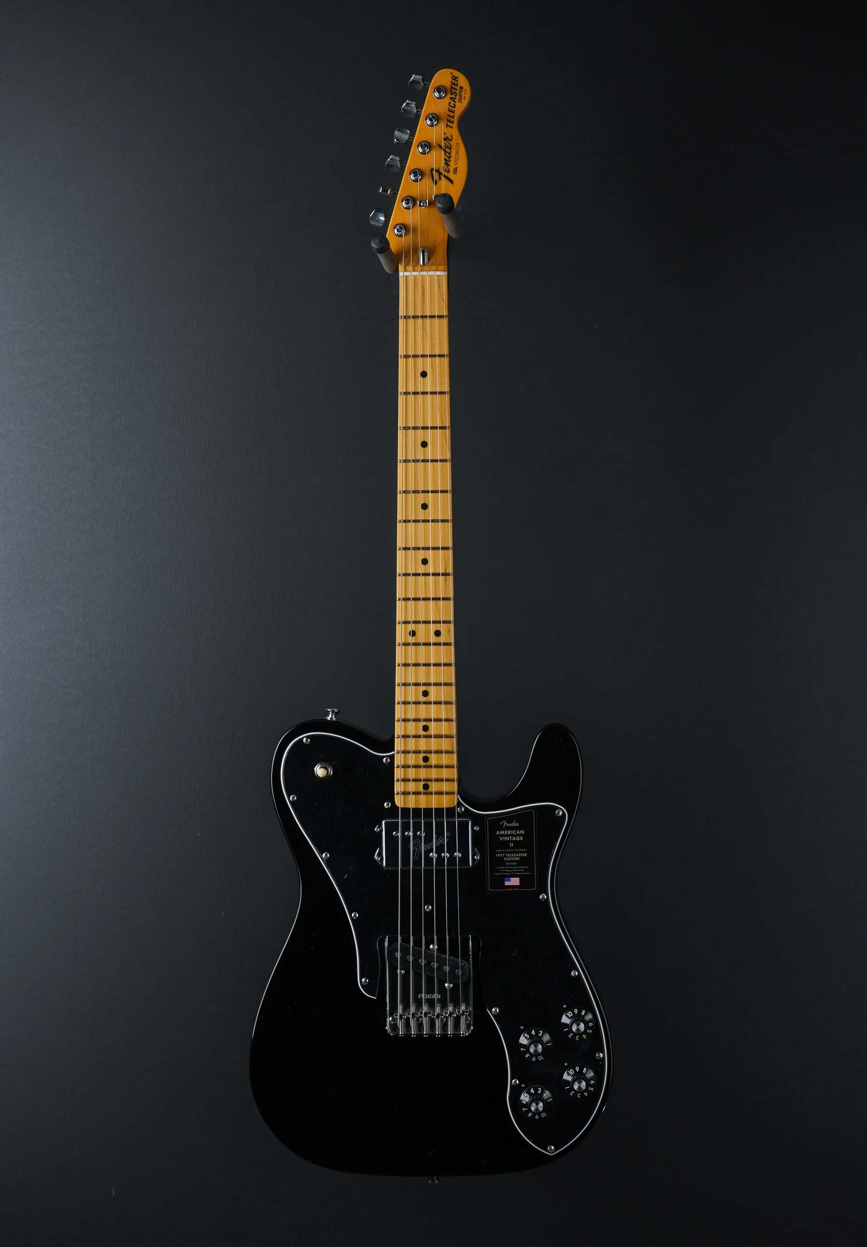 American Vintage II 1977 Telecaster Custom - Black w/Maple - Image 3