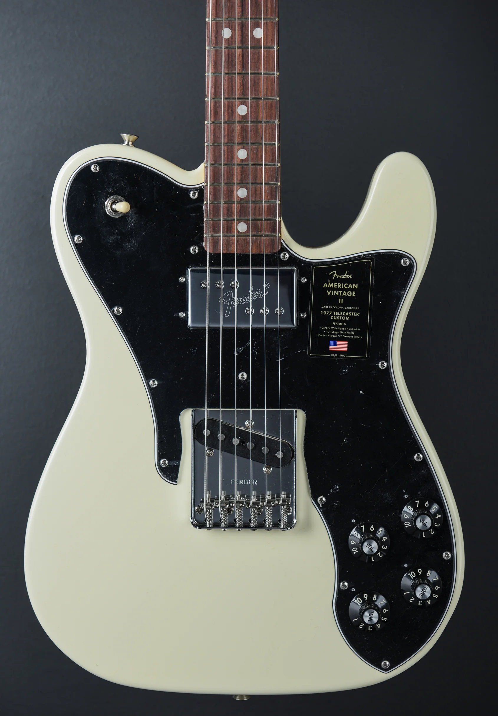American Vintage II 1977 Telecaster Custom - Olympic White w/Rosewood - Image 2