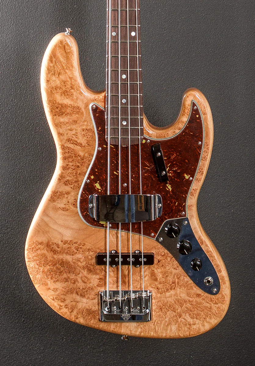 Artisan Maple Burl Jazz Bass - Image 2