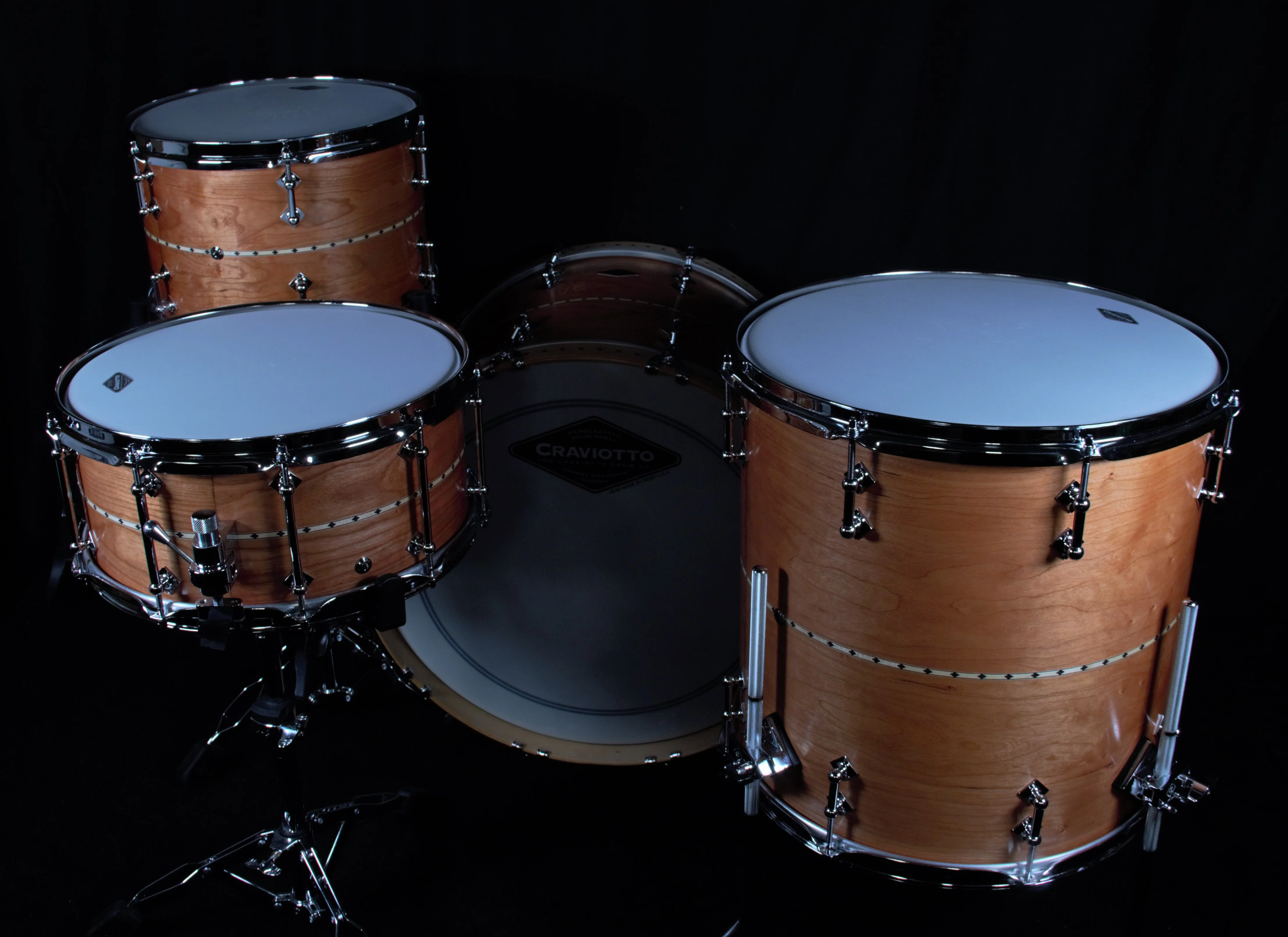 Cherry With Maple Inlay 4 Piece Shell Pack - Image 5