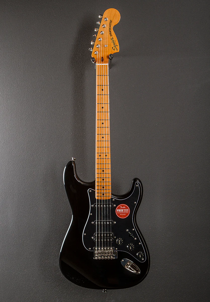 Classic Vibe 70's Stratocaster HSS - Black w/Maple - Image 3