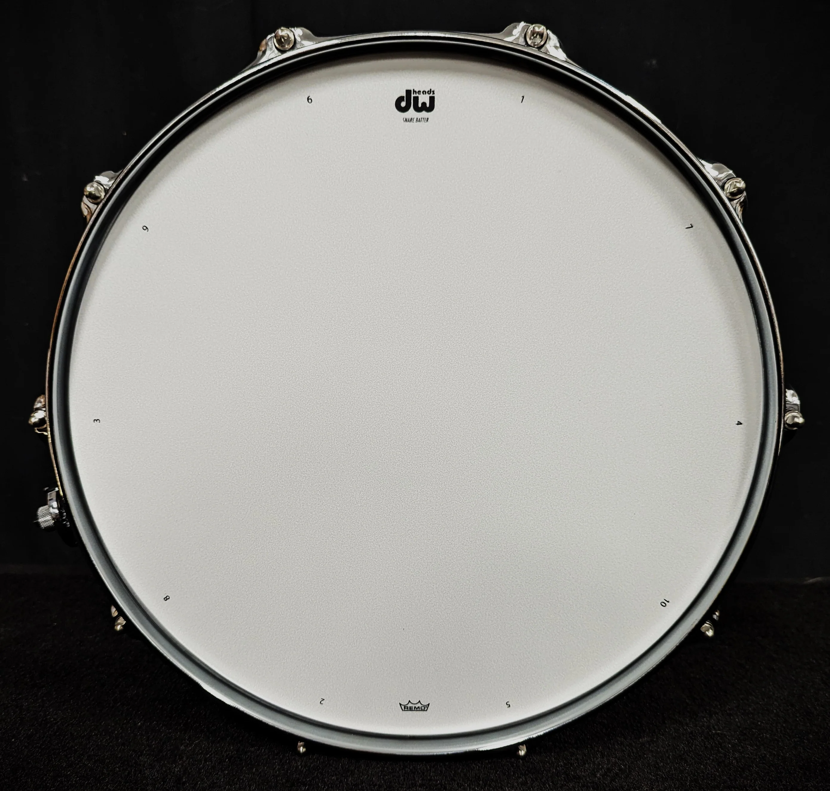 Collector's Series Satin Black over Brass Snare - Image 6