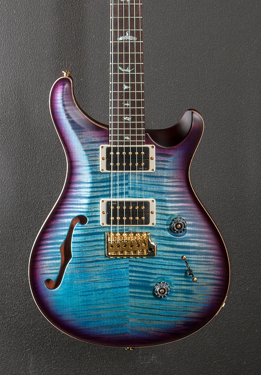 Custom 24 Semi-Hollow Wood Library Limited - Aquableux Purple Burst w/Brazilian - Image 2