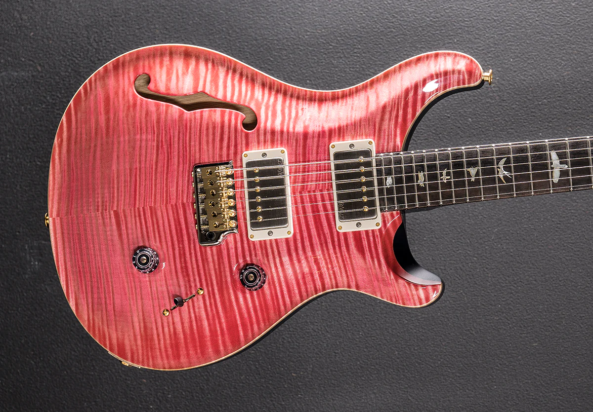 Custom 24 Semi-Hollow Wood Library Limited - Bonnie Pink w/Korina
