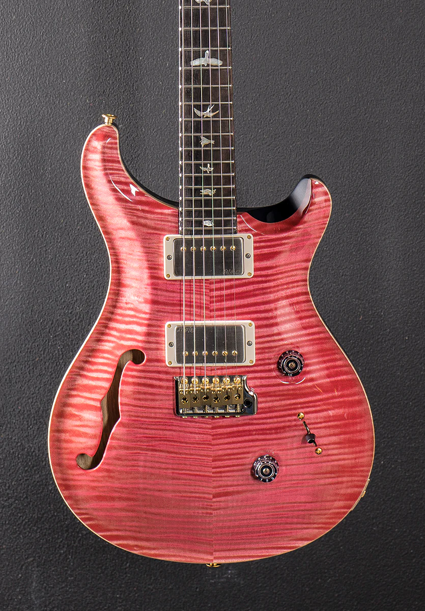 Custom 24 Semi-Hollow Wood Library Limited - Bonnie Pink w/Korina - Image 2