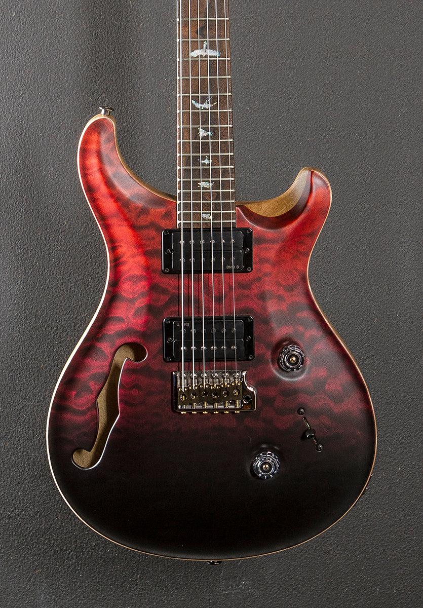 Custom 24 Semi-Hollow Wood Library Limited - Fire Red to Gray Black Fade w/Korina - Image 2