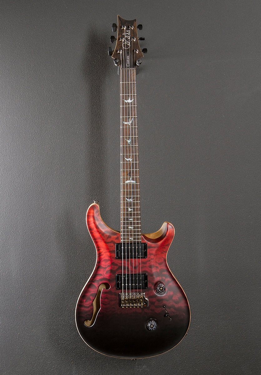 Custom 24 Semi-Hollow Wood Library Limited - Fire Red to Gray Black Fade w/Korina - Image 3