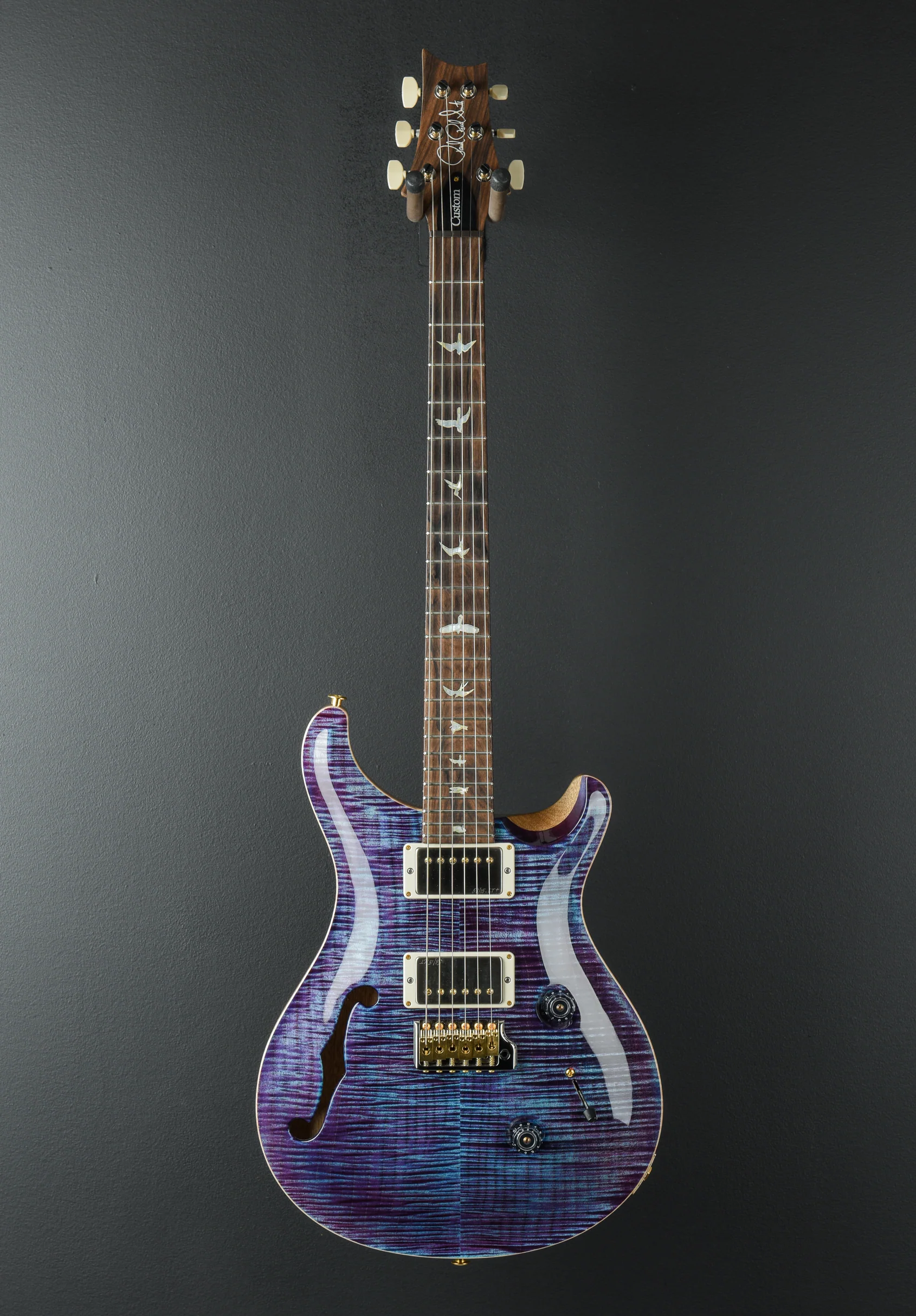 Custom 24 Semi-Hollow Wood Library Limited - Violet w/Korina - Image 3