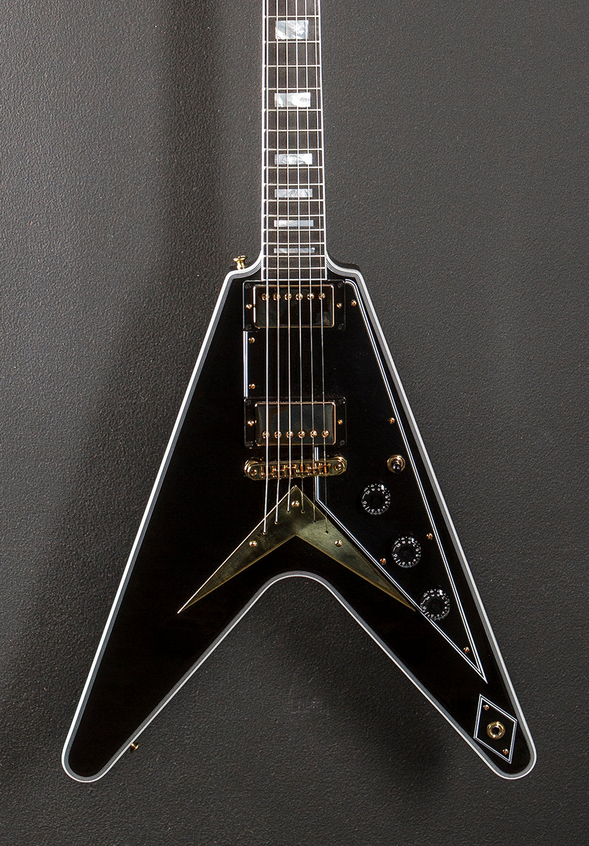 Flying V Custom w/Ebony Fingerboard Gloss - Ebony - Image 2