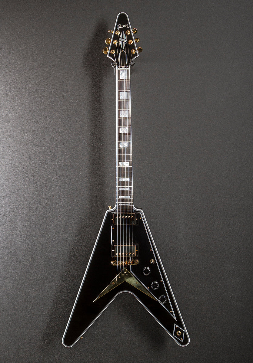Flying V Custom w/Ebony Fingerboard Gloss - Ebony - Image 3