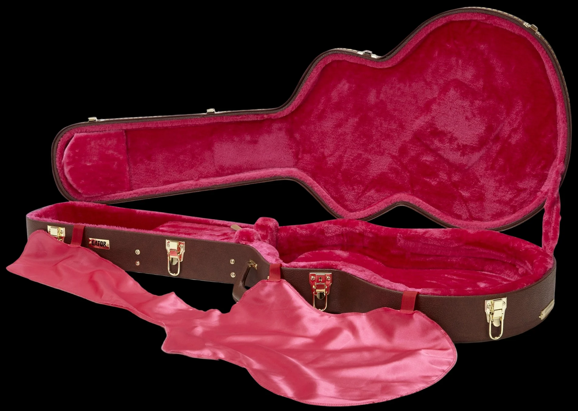 Deluxe Hard-Shell Wood Case for Semi-Hollow 335 Style Guitars - Image 5