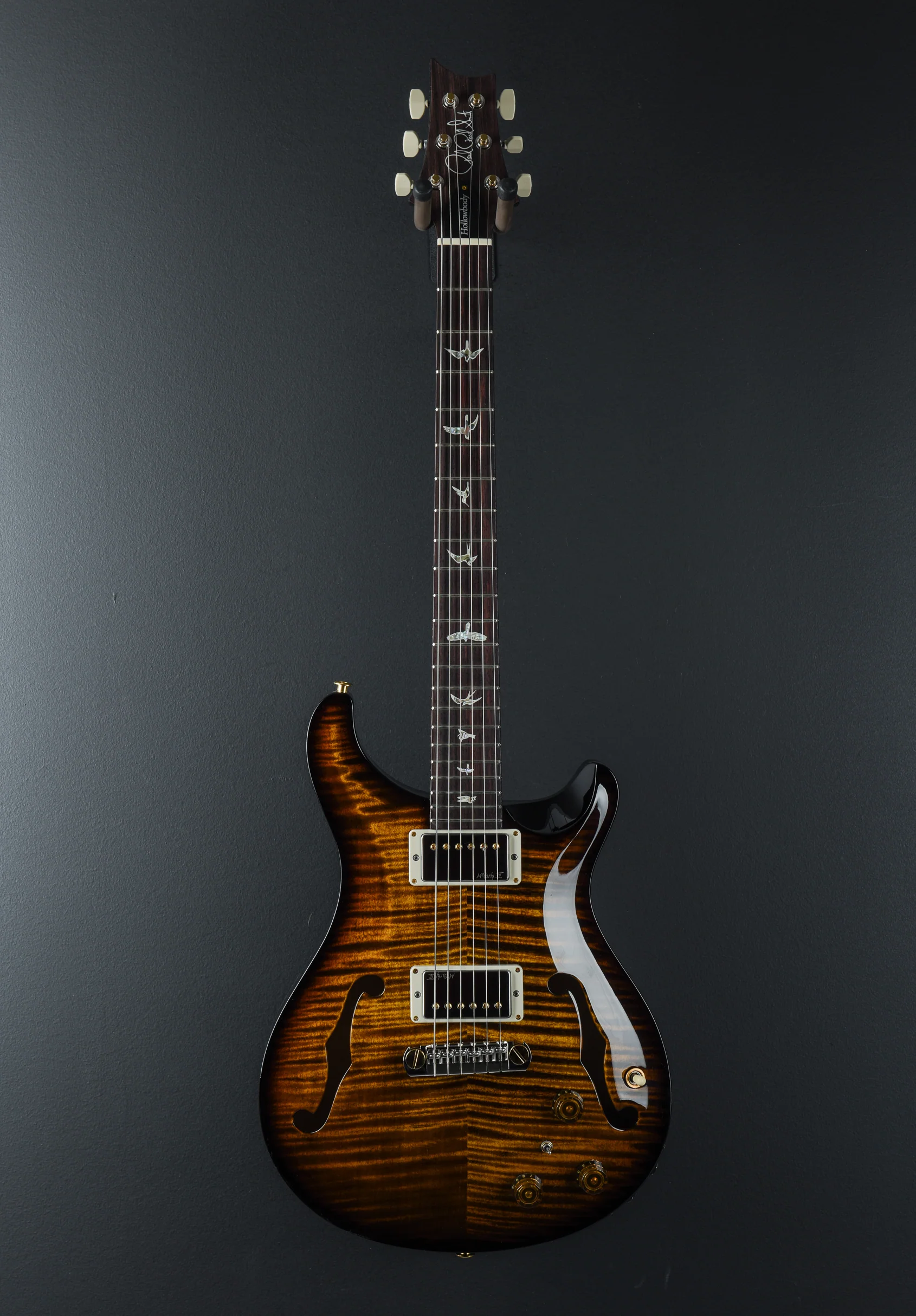 Hollowbody II Piezo 10 Top - Black Gold Wraparound Burst - Image 3