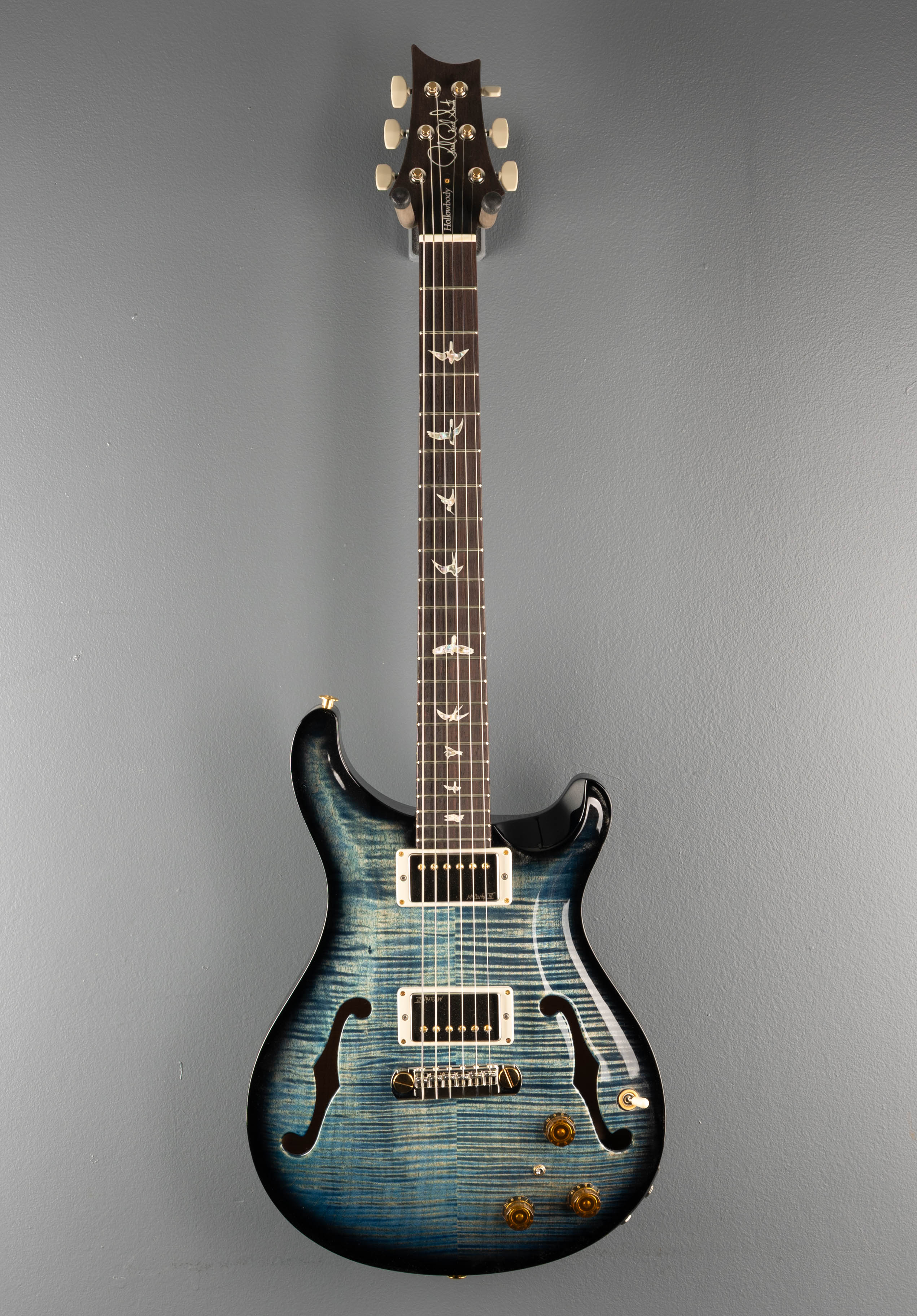 Hollowbody II Piezo 10 Top - Blue Jean Wraparound Burst - Image 3