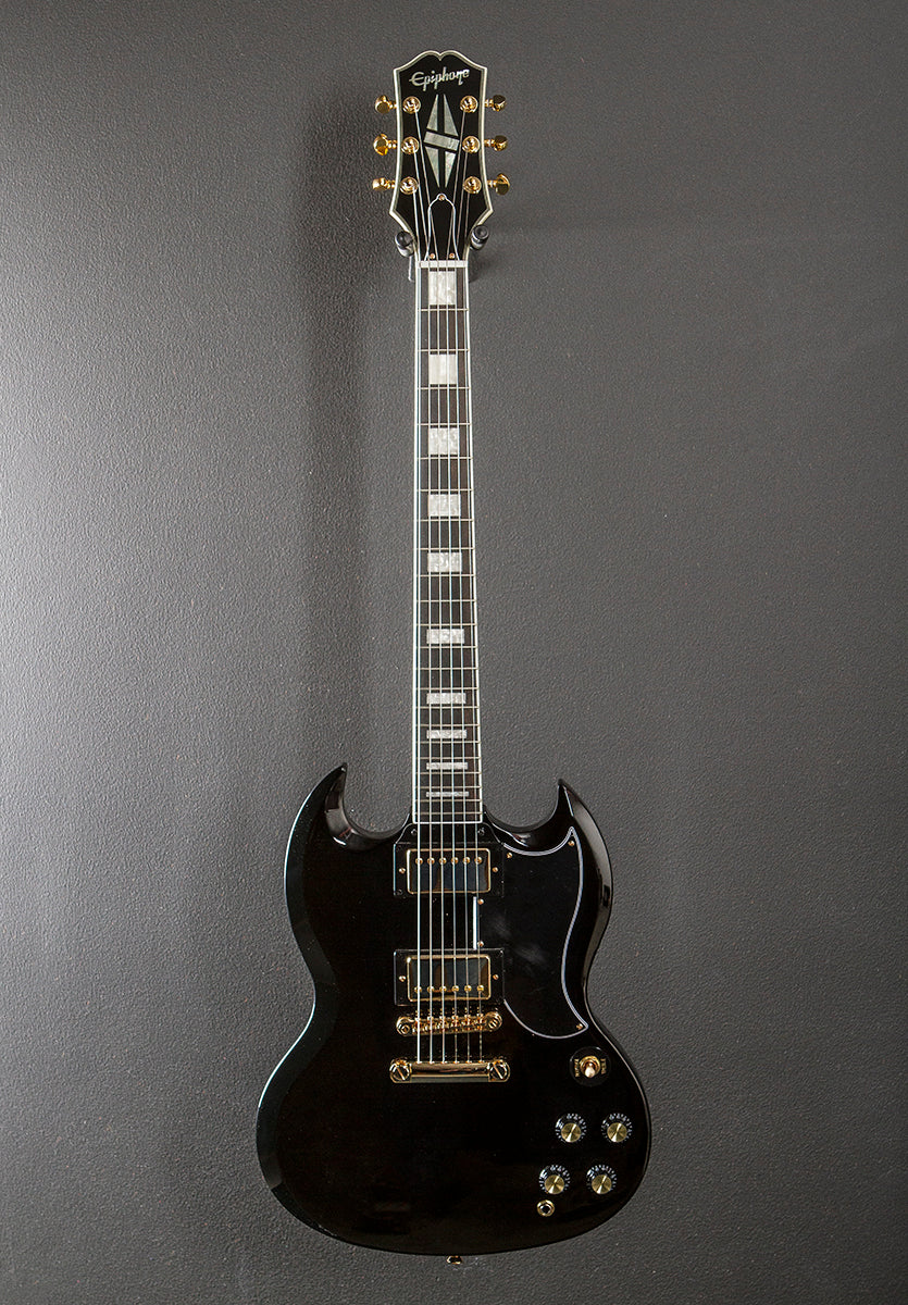 "Inspired by Gibson Collection" SG Custom - Ebony - Image 3