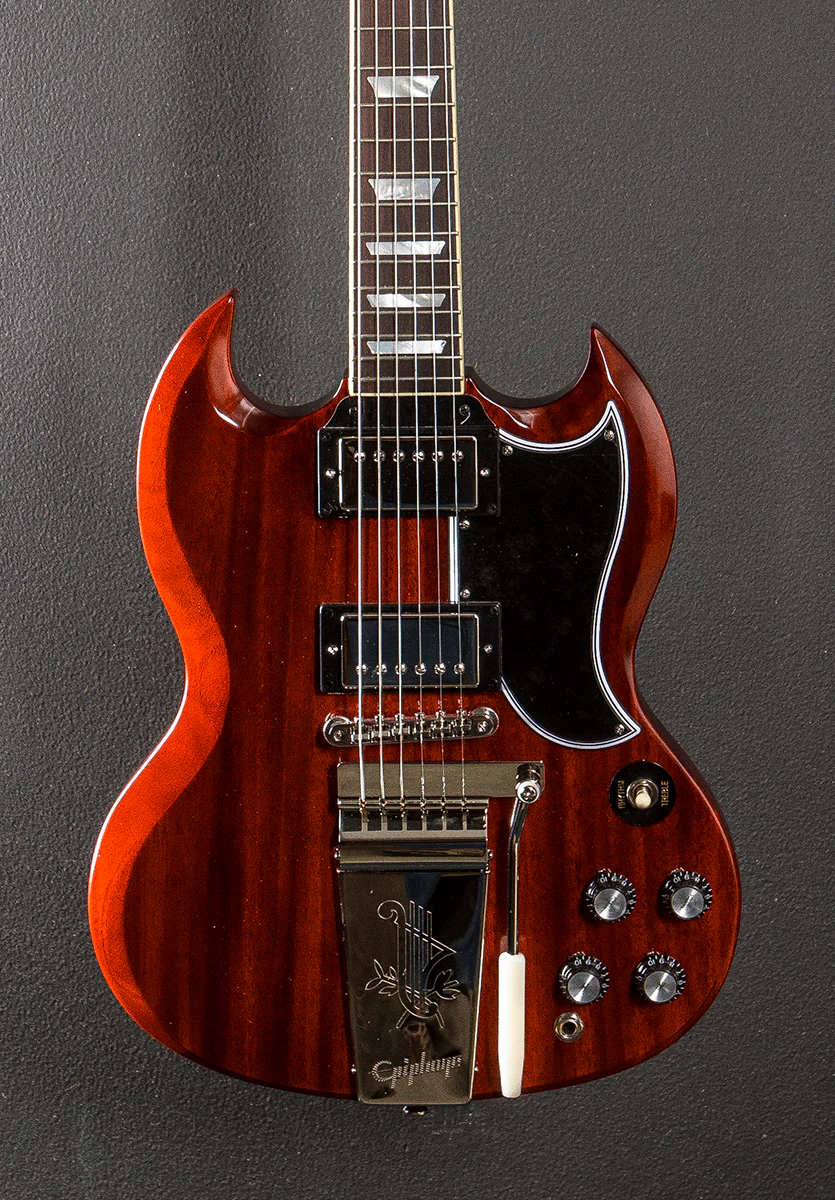 "Inspired by Gibson Custom" 1964 SG Standard Reissue w/Maestro Vibrola - Cherry Red - Image 2