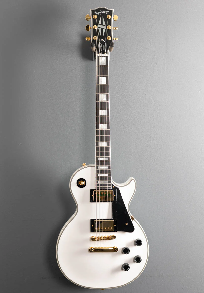 "Inspired by Gibson Custom" Les Paul Custom - Alpine White - Image 3