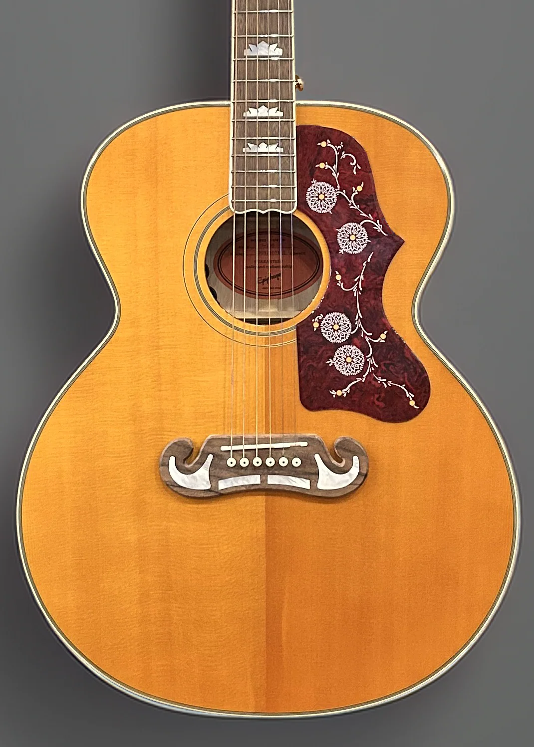 "Inspired by Gibson" J-200 - Aged Gloss Antique Natural - Image 3
