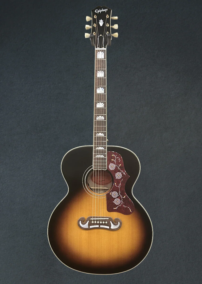 "Inspired by Gibson" J-200 - Aged Gloss Vintage Sunburst - Image 3