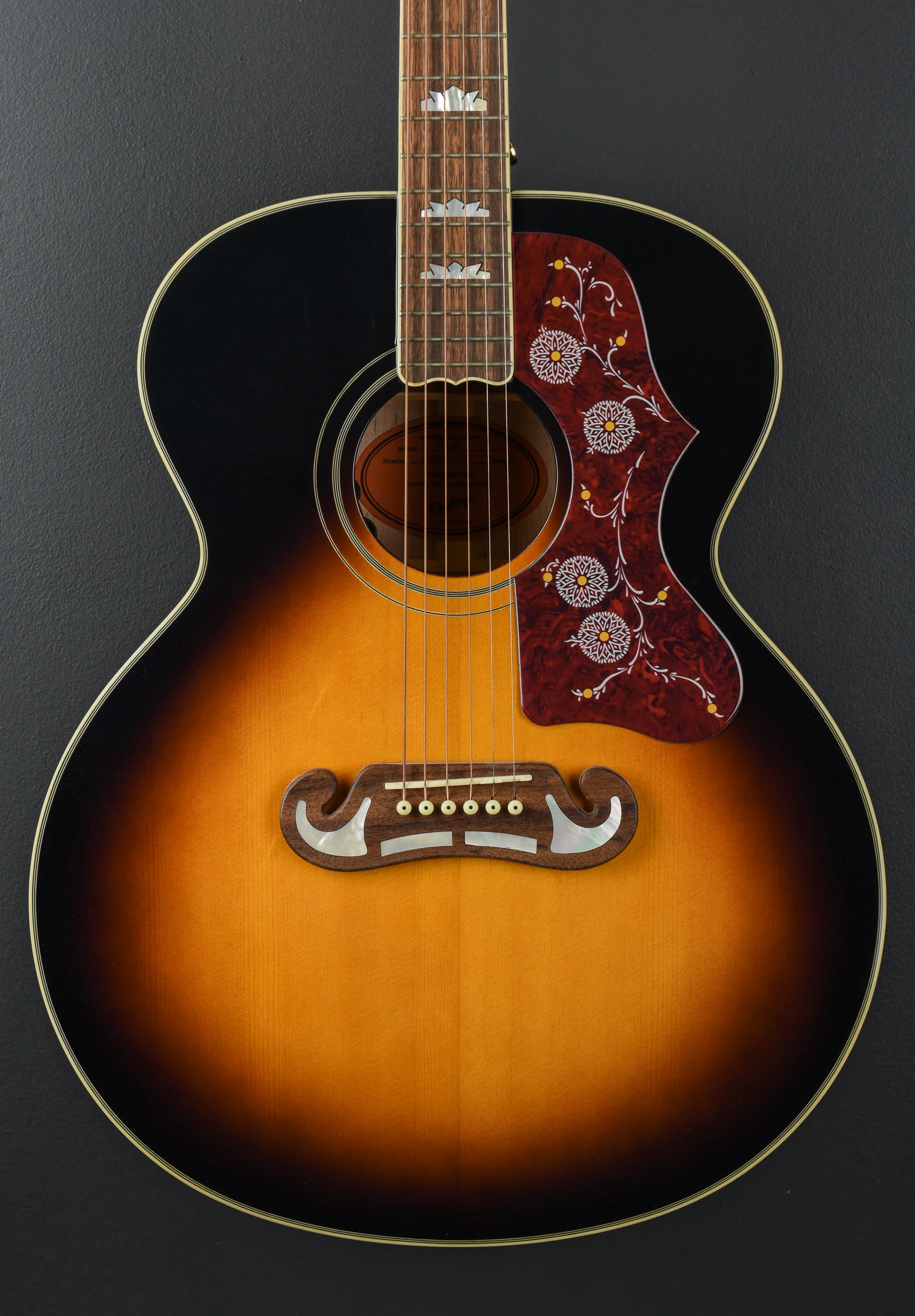 "Inspired by Gibson" J-200 - Aged Gloss Vintage Sunburst - Image 2