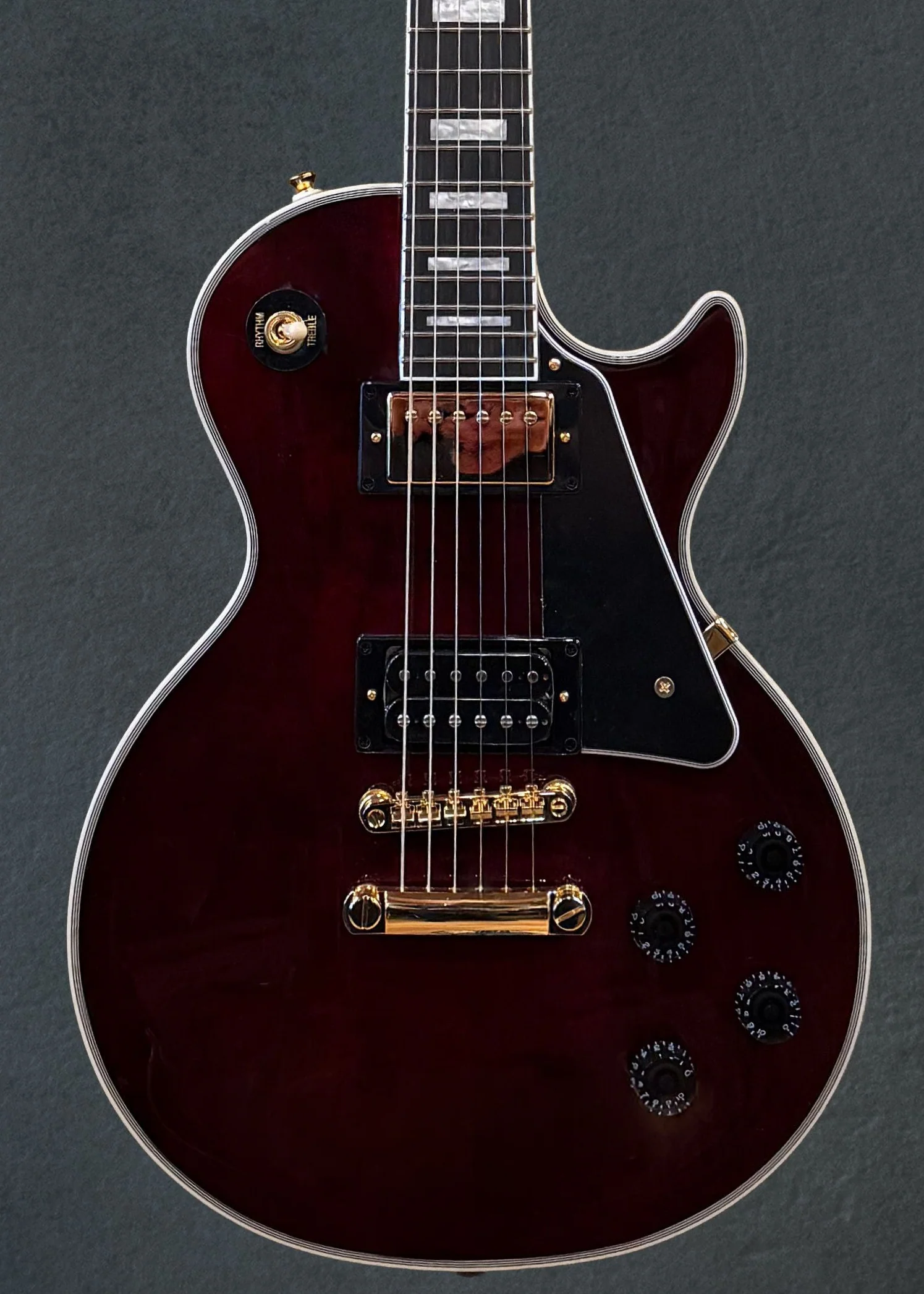 Jerry Cantrell "Wino" Les Paul Custom - Dark Wine Red - Image 2