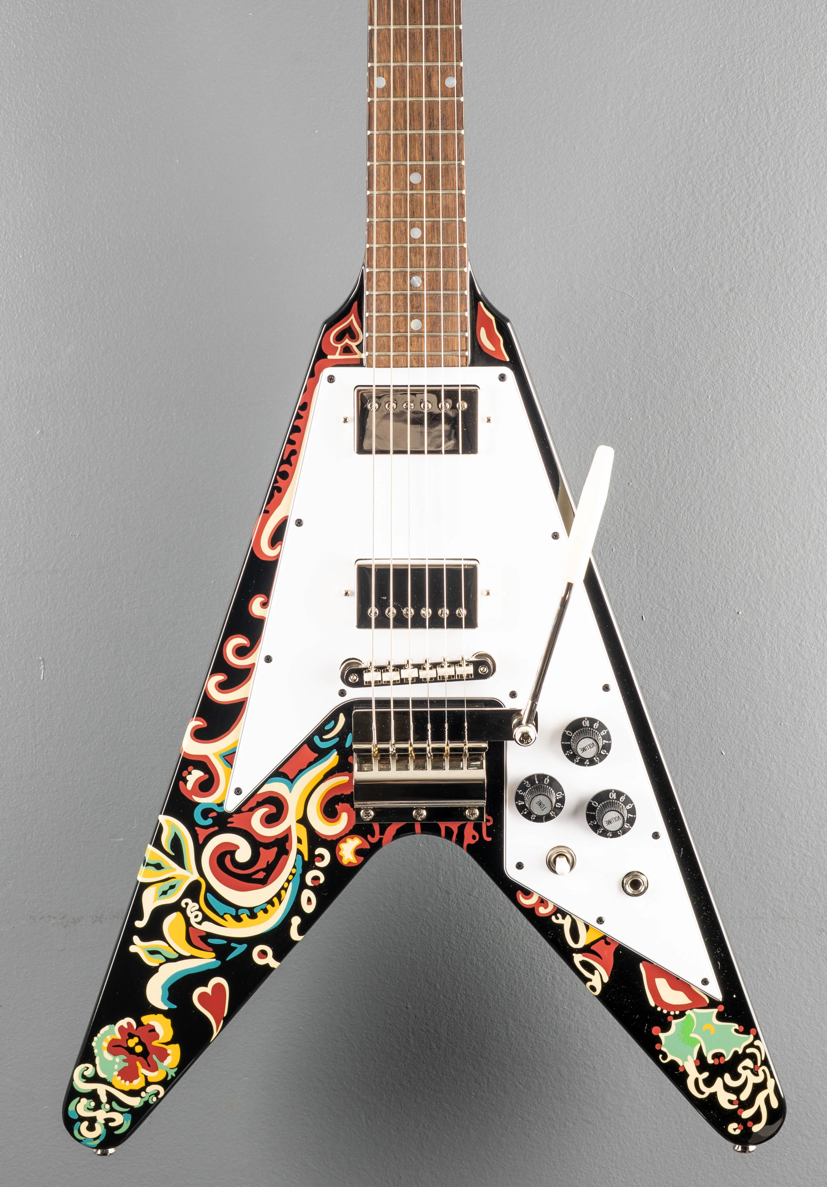 Jimi Hendrix "Love Drops" Flying V - Ebony - Image 2