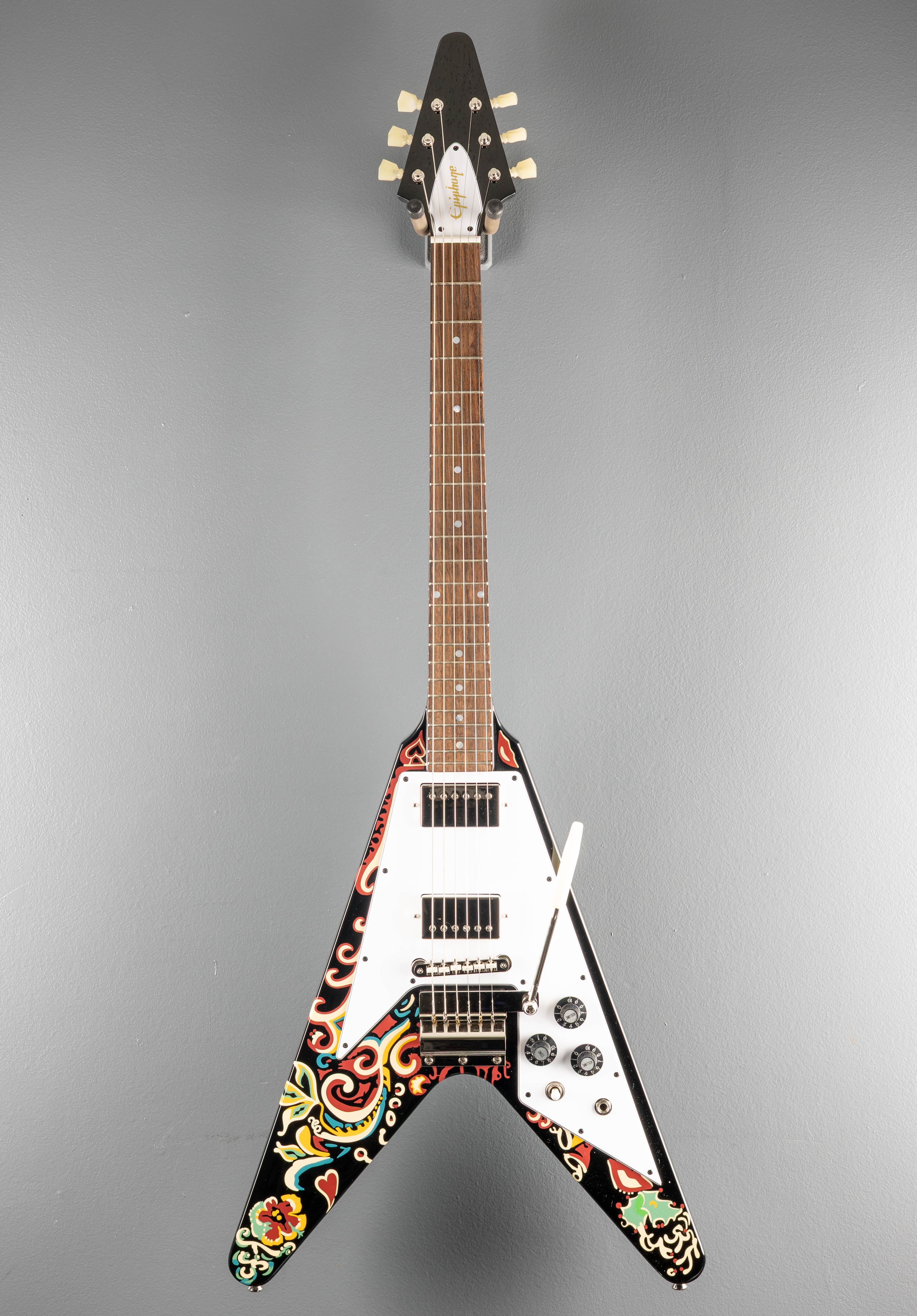 Jimi Hendrix "Love Drops" Flying V - Ebony - Image 3