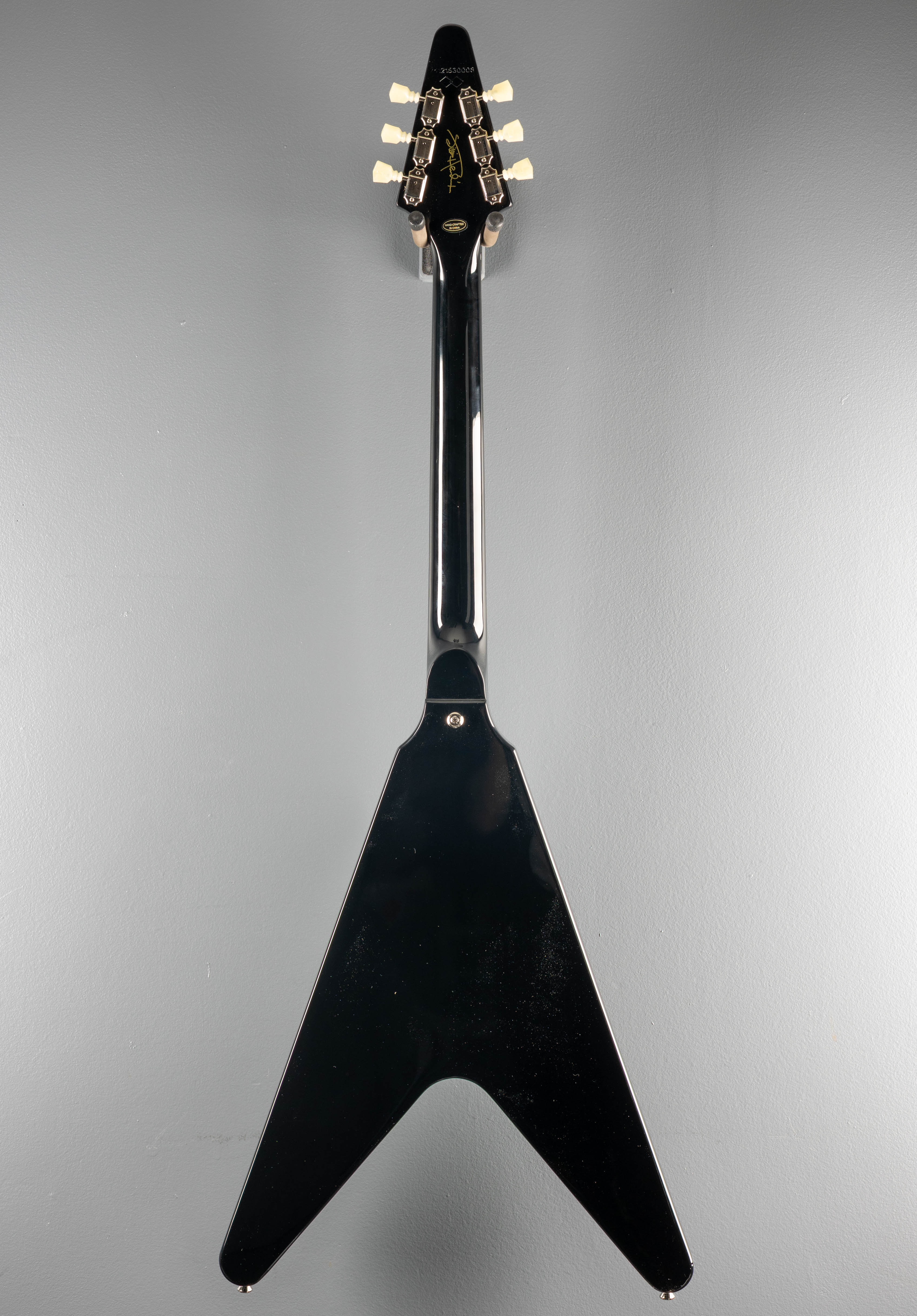 Jimi Hendrix "Love Drops" Flying V - Ebony - Image 5
