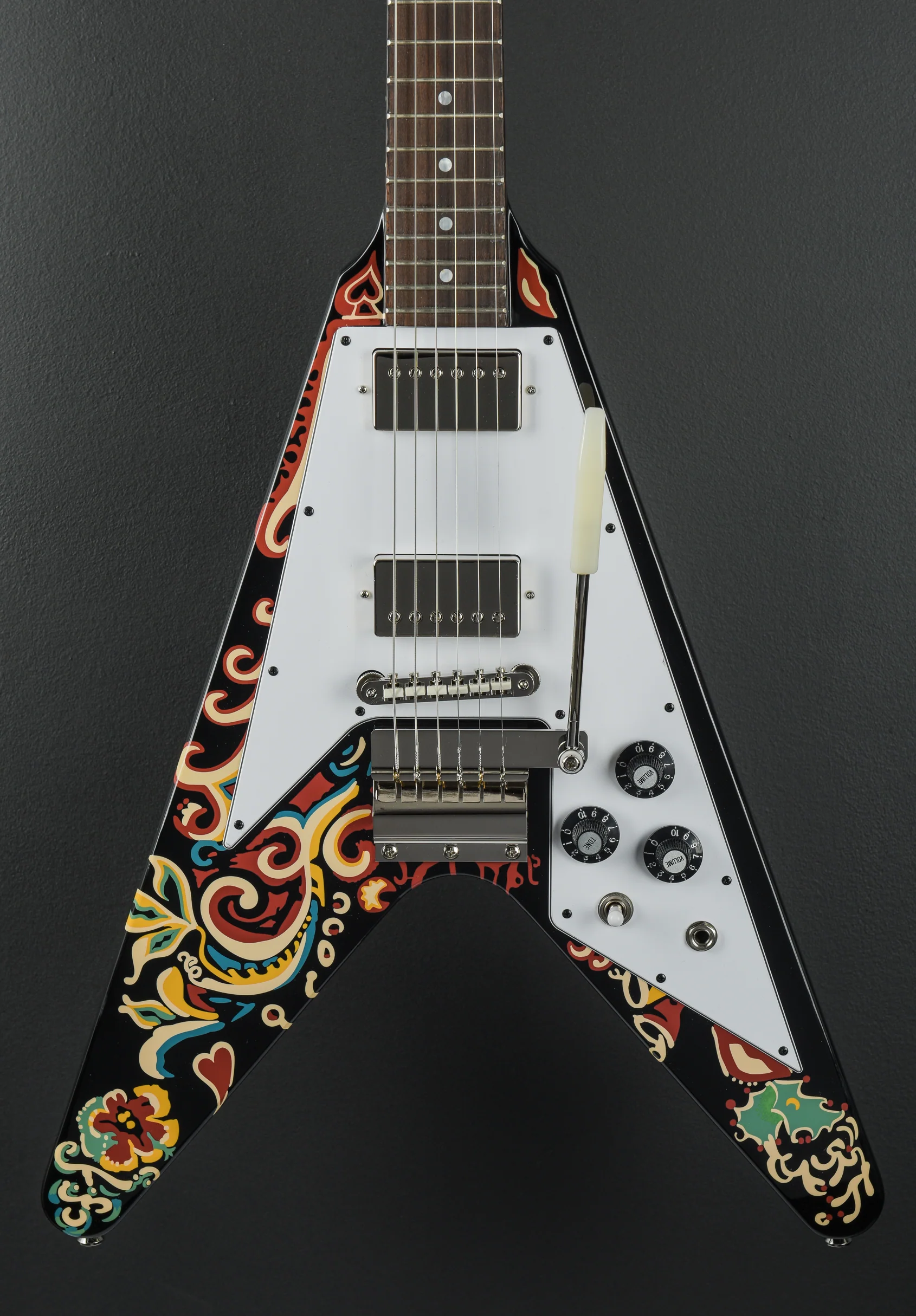 Jimi Hendrix "Love Drops" Flying V - Ebony - Image 2