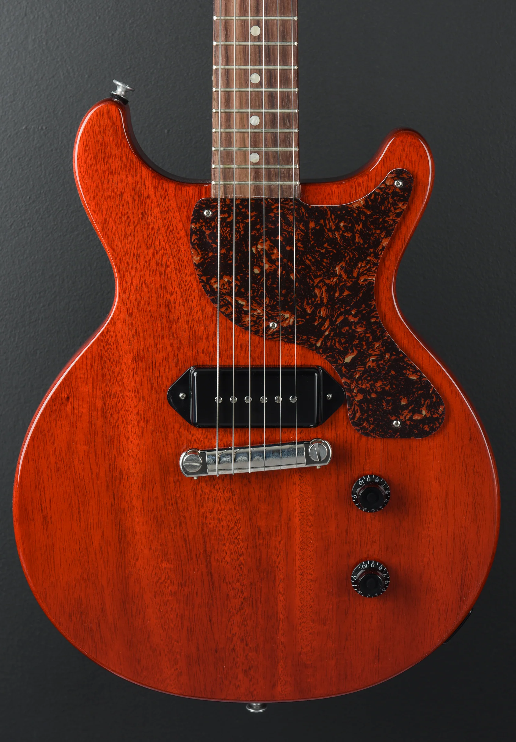 Les Paul Junior Double Cutaway - Vintage Cherry w/Tortoise Pickguard - Image 2