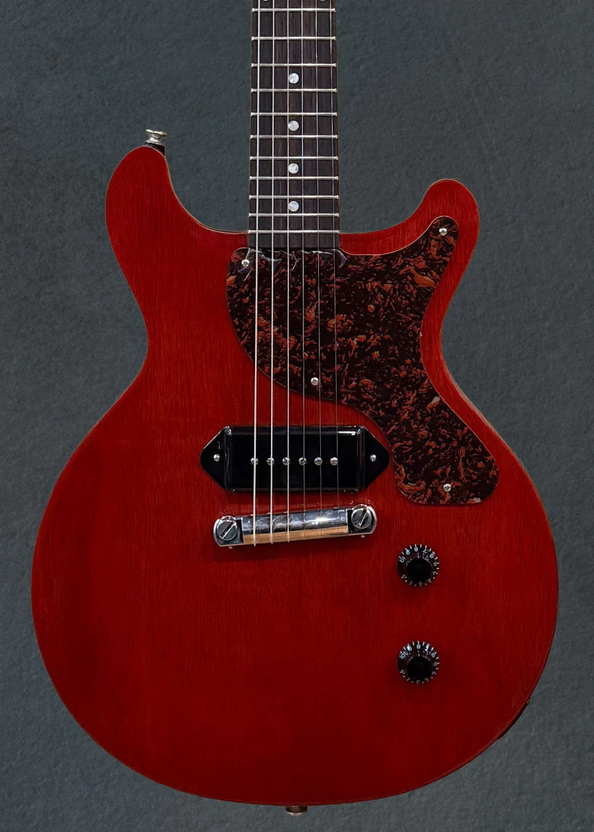 Les Paul Junior Double Cutaway - Vintage Cherry w/Tortoise Pickguard - Image 2