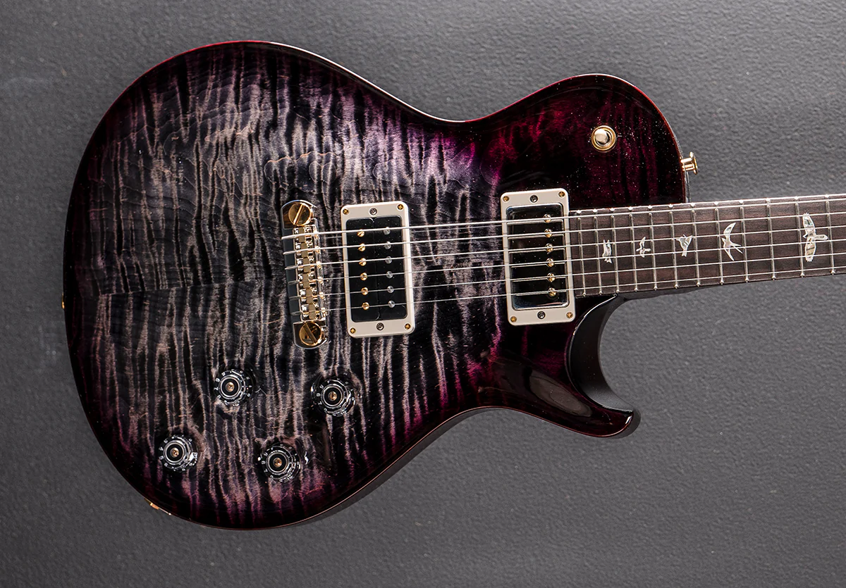 Mark Tremonti Signature 10 Top w/Stoptail - Charcoal Purple Burst Wraparound