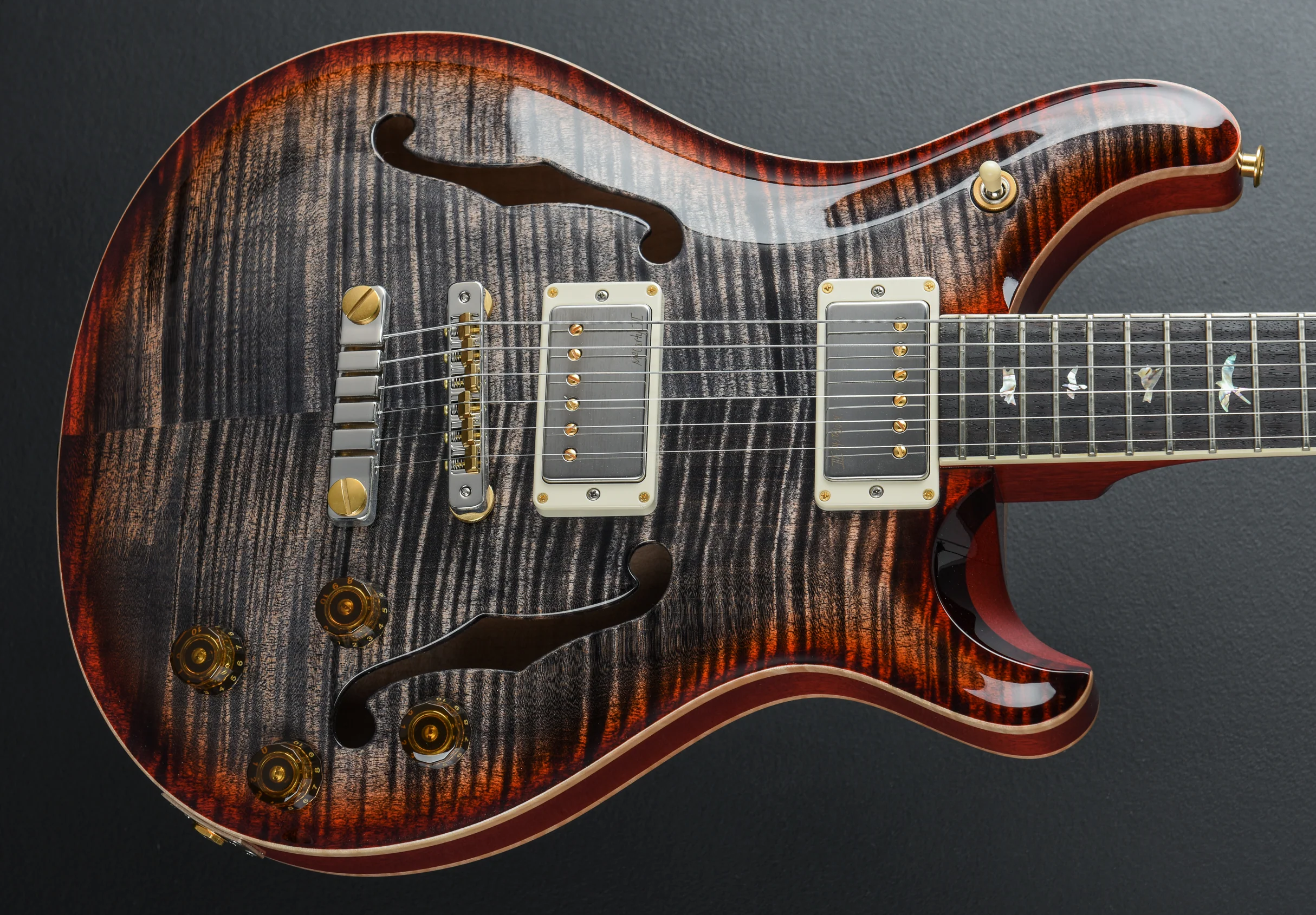 McCarty 594 Hollowbody II 10 Top - Charcoal Cherry Burst