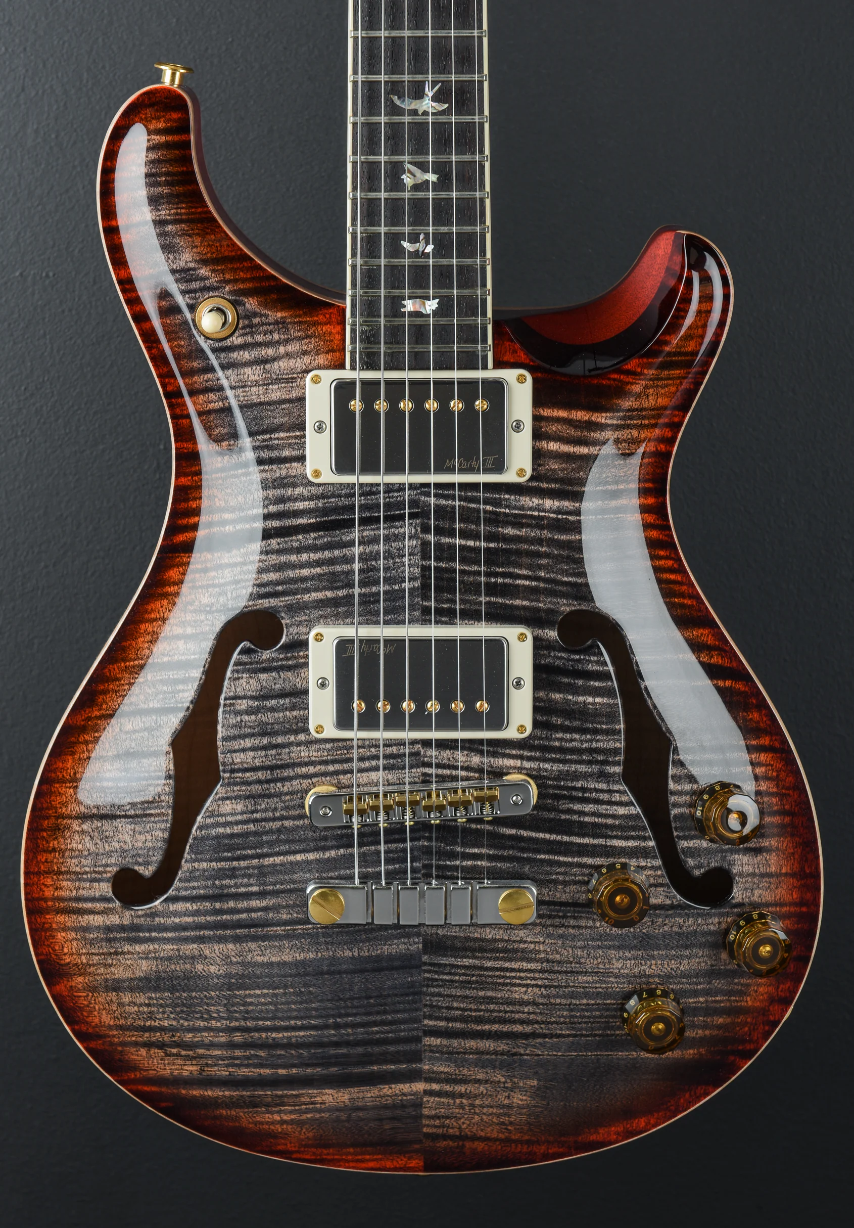 McCarty 594 Hollowbody II 10 Top - Charcoal Cherry Burst - Image 2